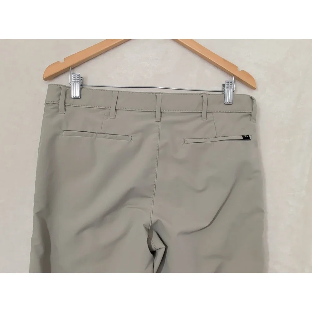 Banana Republic Performance Pants‎ Mens 32x34 Taupe Beige Gray Straight Slim